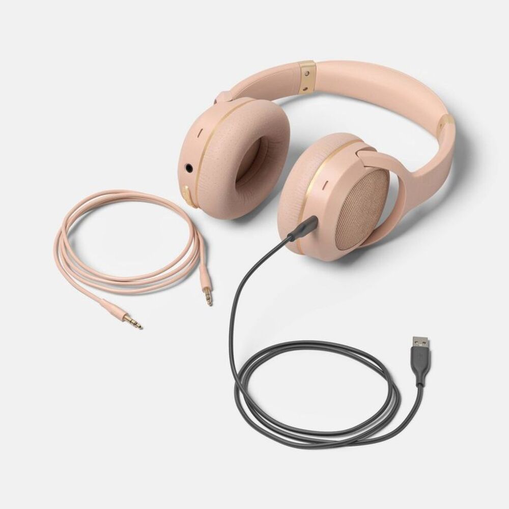 Open Box - Heyday - Banded Active Noise Cancelling Over-Ear Headphones Orange - Picture 2 of 4